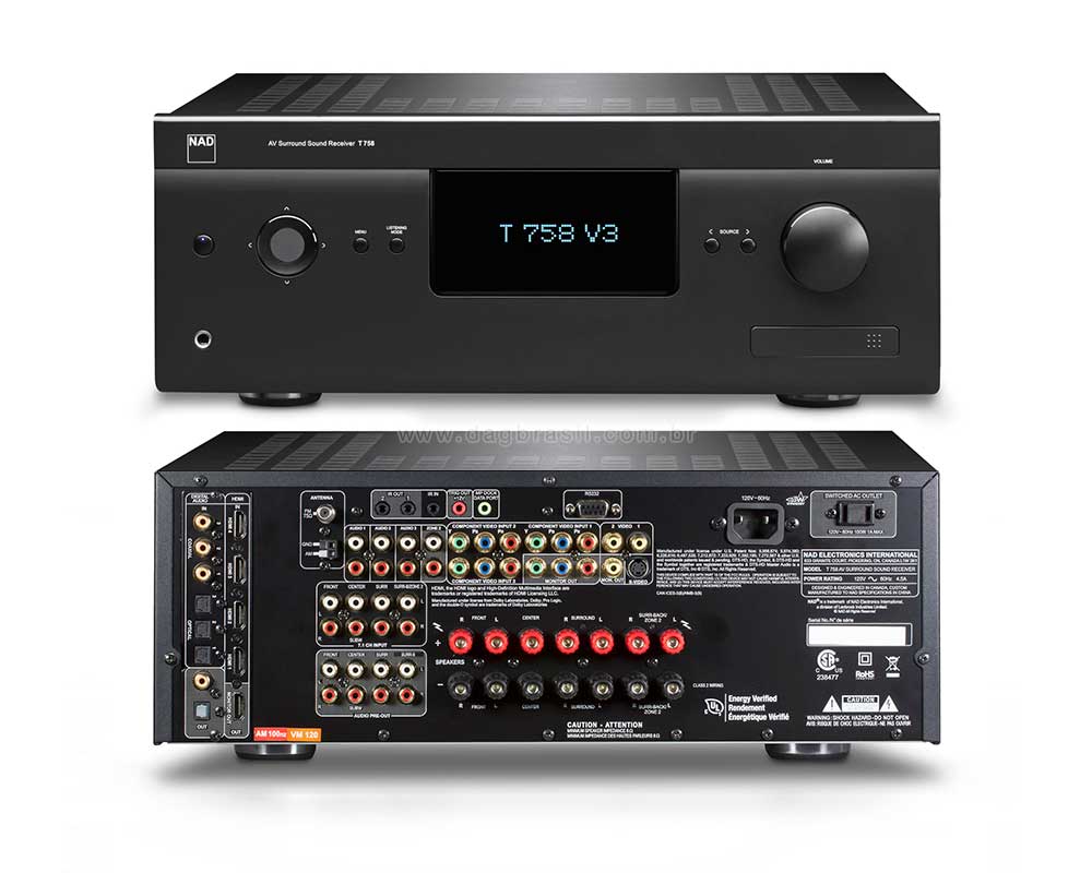 Receiver NAD T758 v3 | Dag Brasil Receiver NAD T758 v3 | Dag Brasil